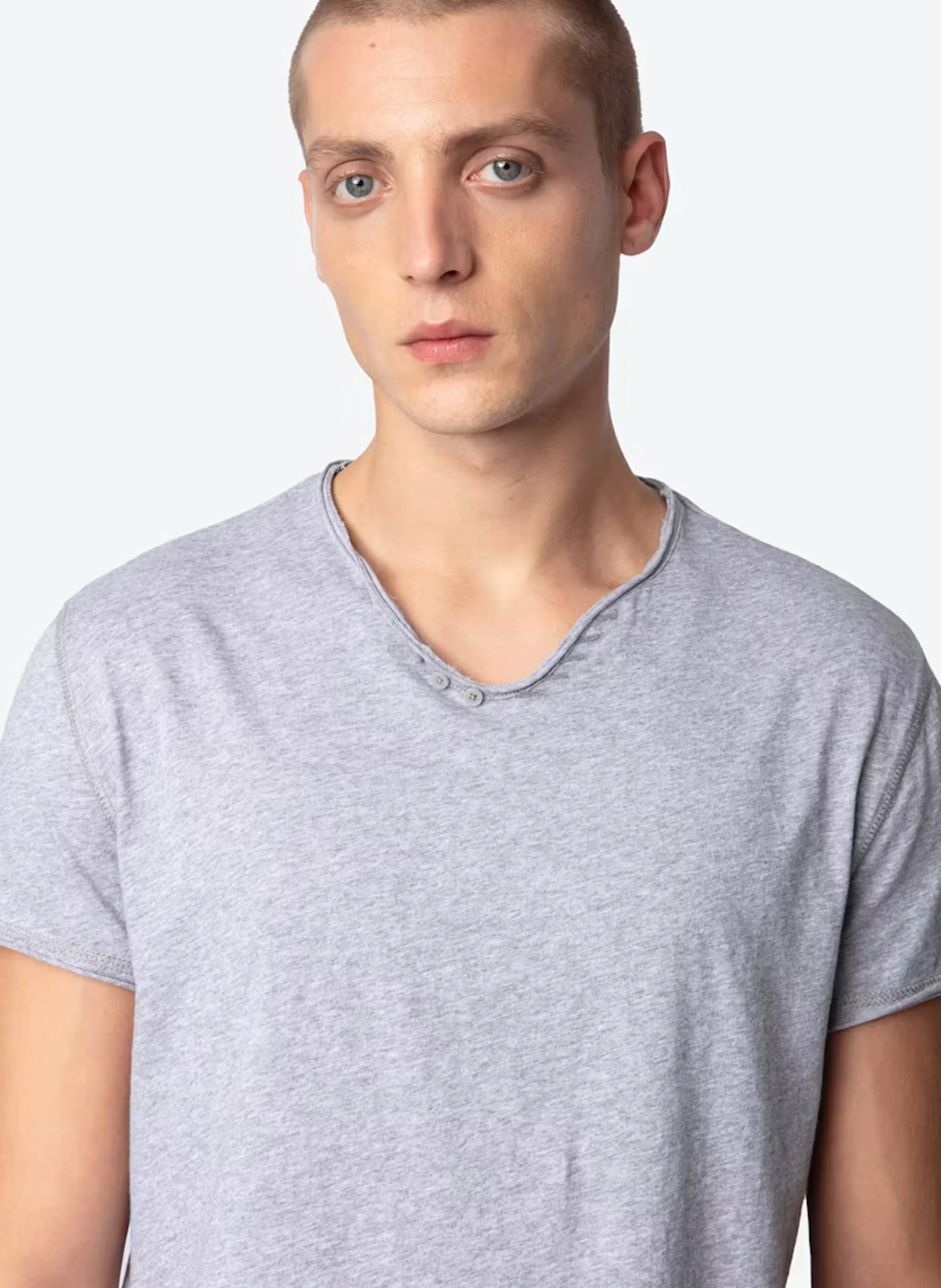MONASTIR - Tee-shirt droit en coton bio | Gris