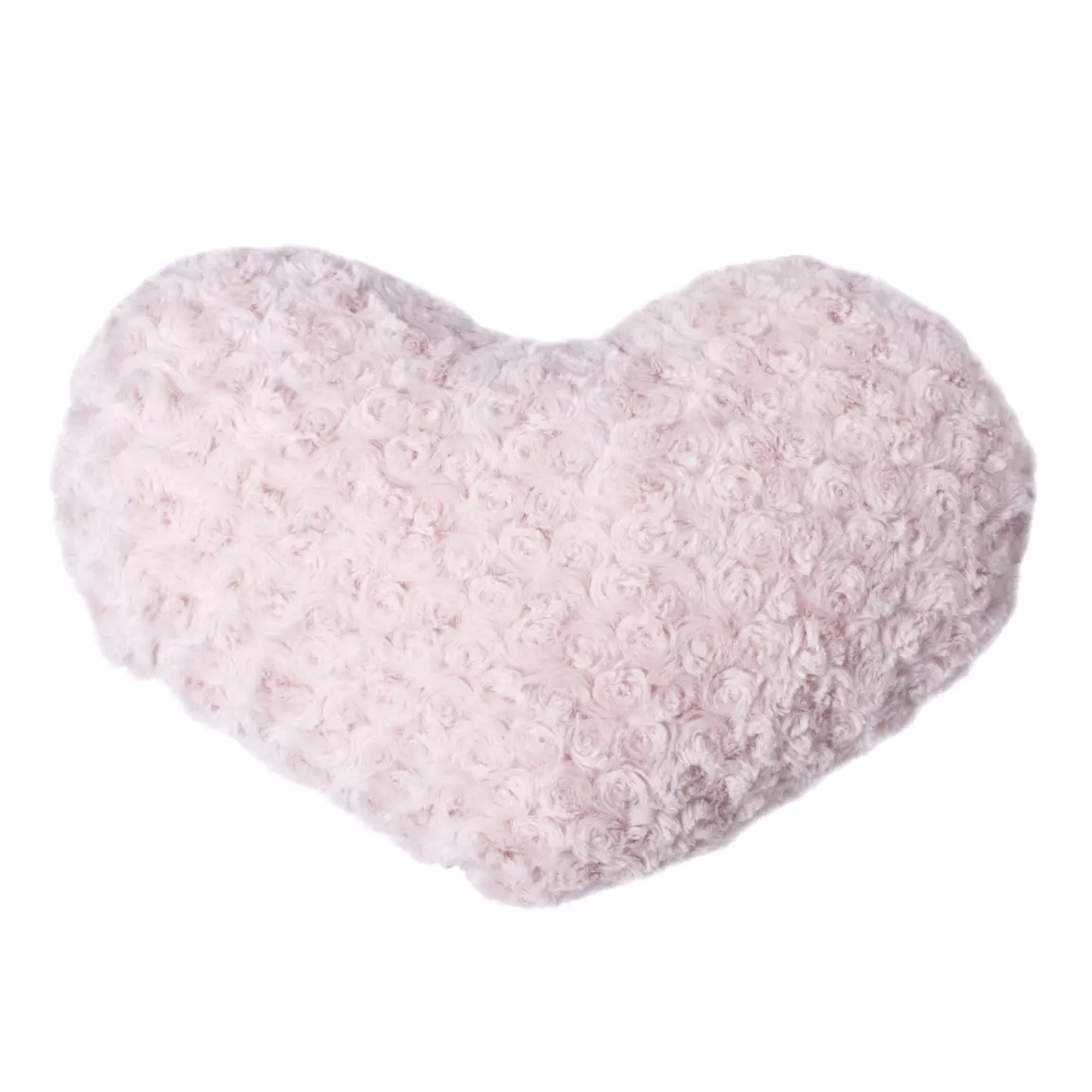 Coussin Cœur (28 x 36 cm) Bouclée Rose
