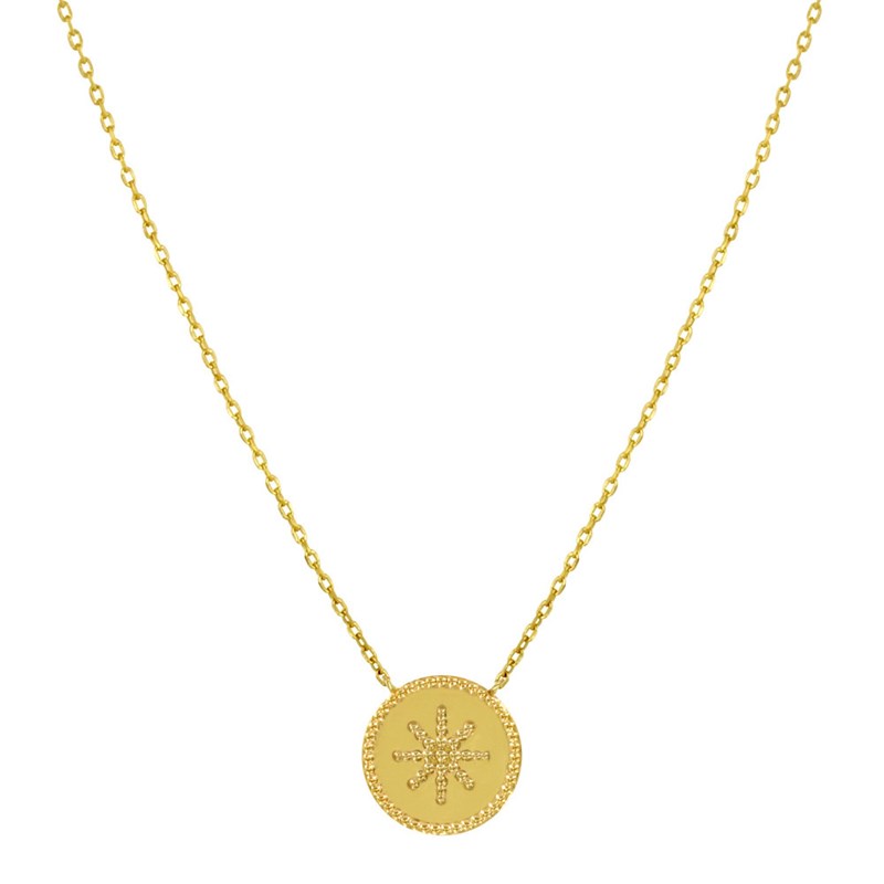 Collier Plaqué Or Soleil