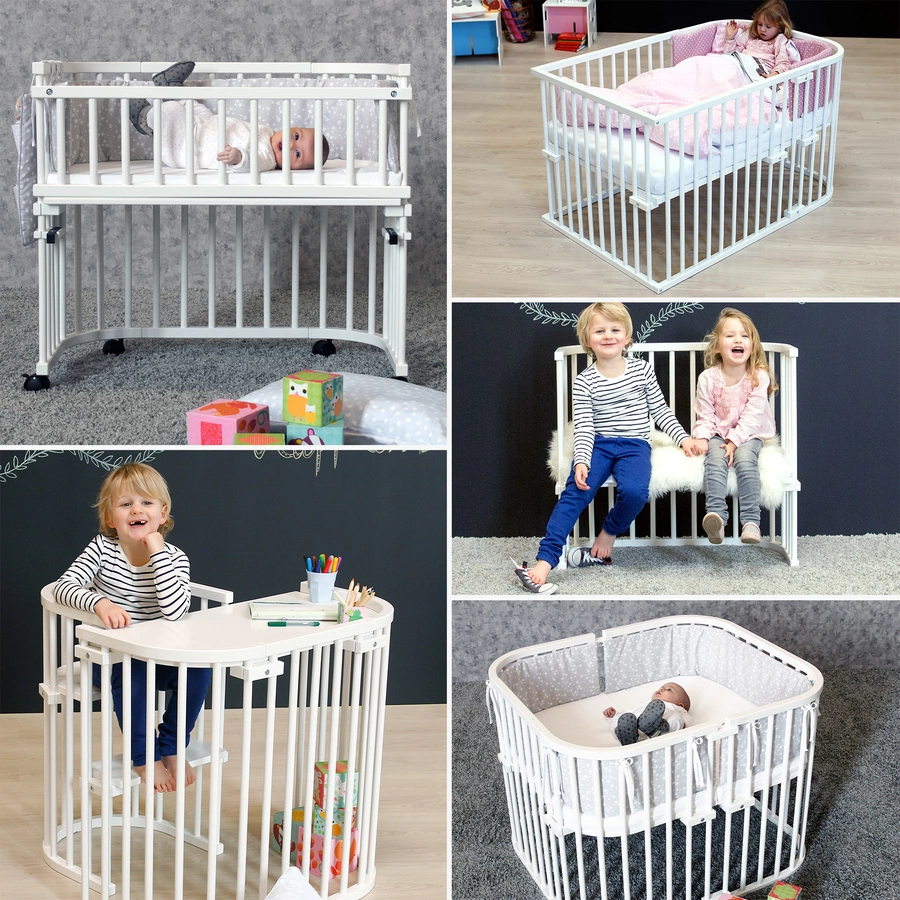babybay Original Beistellbett weiß mit Matratze Classic Cotton Soft