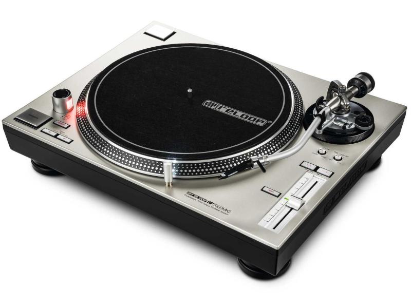 Reloop Plattenspieler RP-7000 MKII Silber Plattenspieler mit quarzgesteuertem Upper-Torque-Direktantrieb