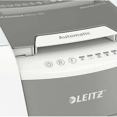 Leitz IQ AutoFeed Office 150 P5 - destructeur de documents coupe croisée microparticules - 150 feuilles - Corbeille 44 litres
