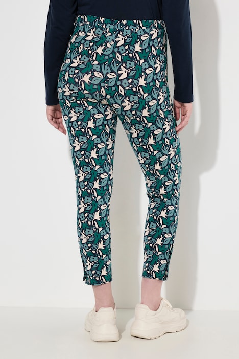 Leggings, Blätter, Saumknöpfe, Biobaumwolle