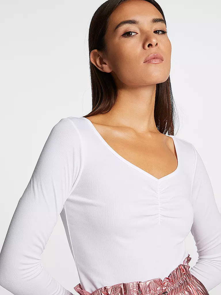 RICH & ROYAL Langarmshirt weiss