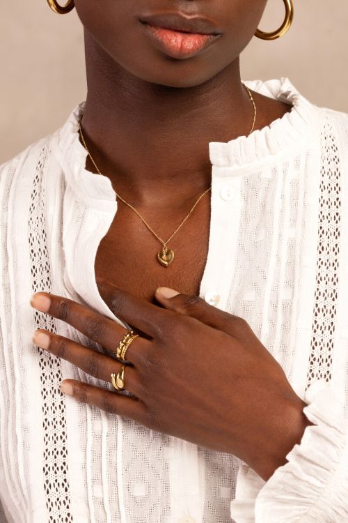 Ketting met hart en geboortesteen