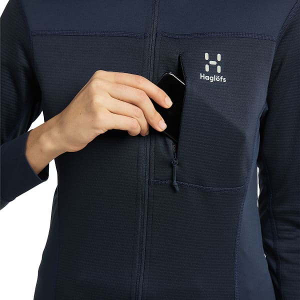 Veste polaire ski rando HAGLÖFS L.I.M MID MULTI HOOD W TARN BLUE