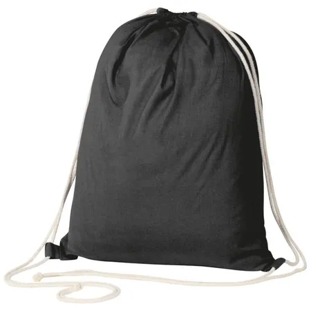 Macma Gymbag / Sportbeutel / Turnbeutel aus Baumwolle / Farbe: schwarz