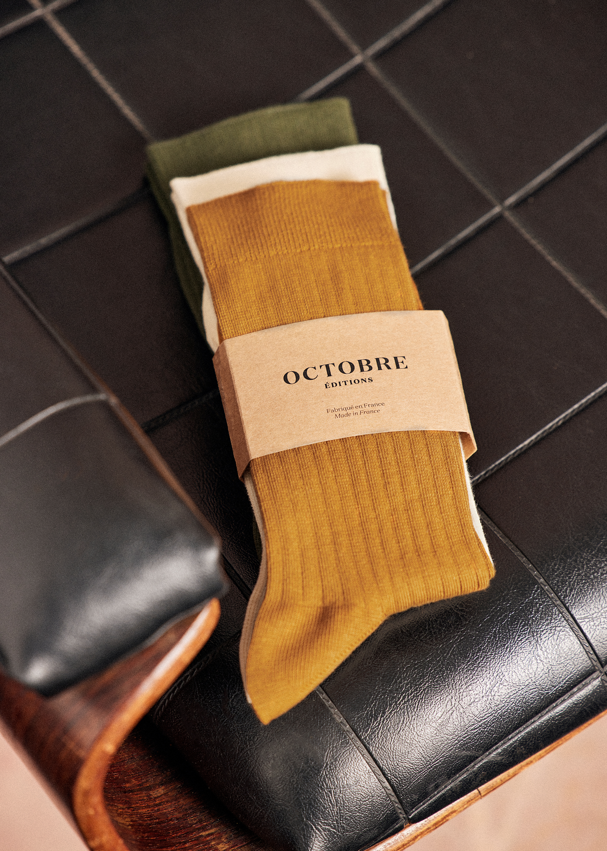 Chaussettes Pack Ivie - Camel / Écru / Vert - LES COMPOSANTES/DÉCOUVRIR 5906627
