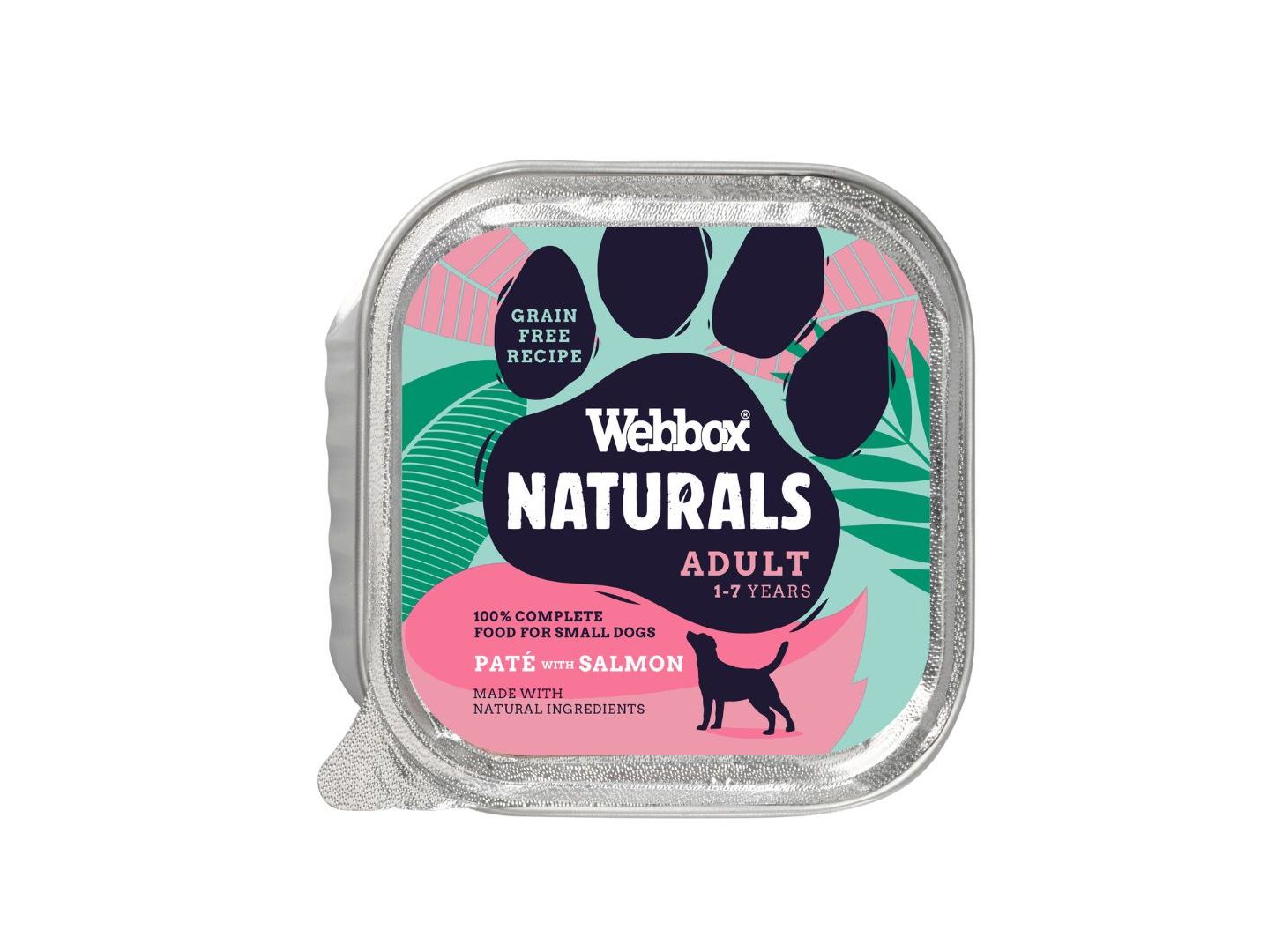 COMIDA HÚMIDA NATURAL PARA CÃO WEBBOX PATÊ COM SALMÃO 150G