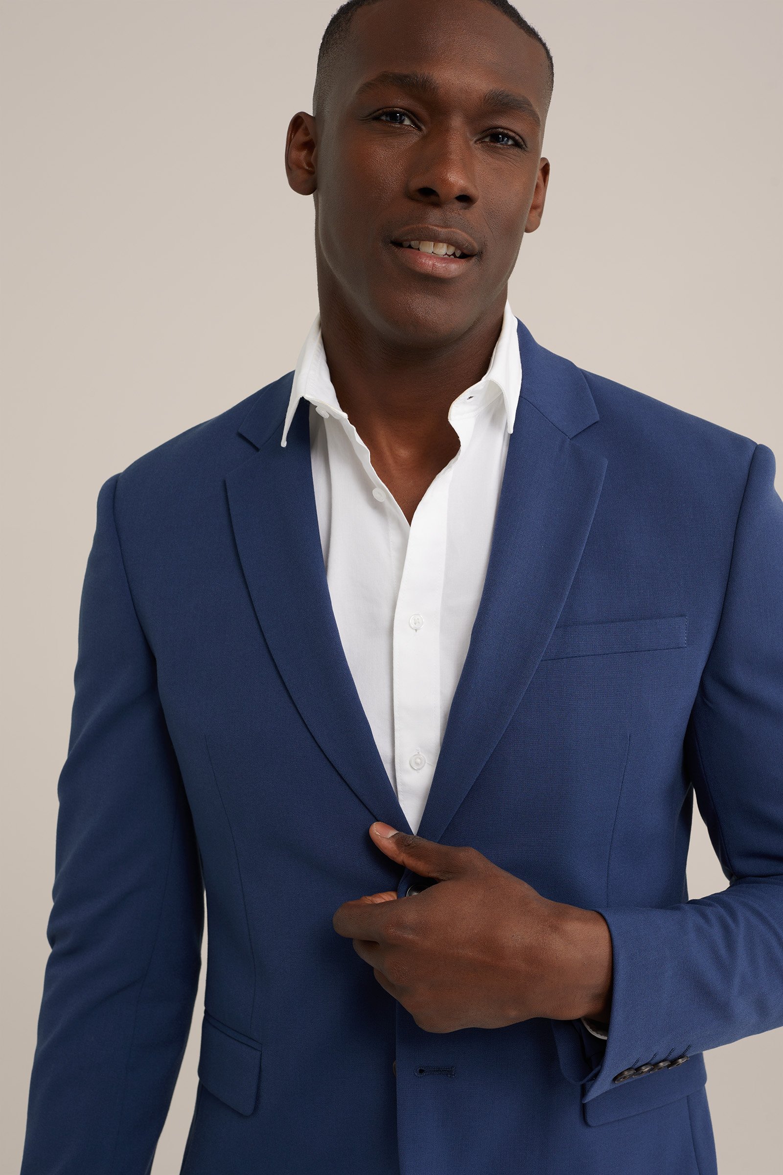 slim fit blazer Fundamentals IJsblauw