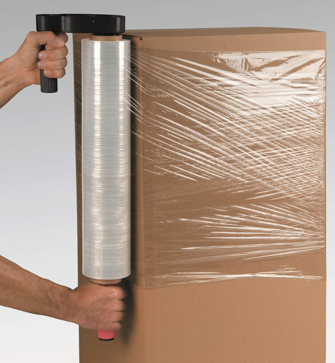 Handabroller Verpackungsmaterial Halterung Abroll Hilfe für Stretch Folie (301733) - Schwarz