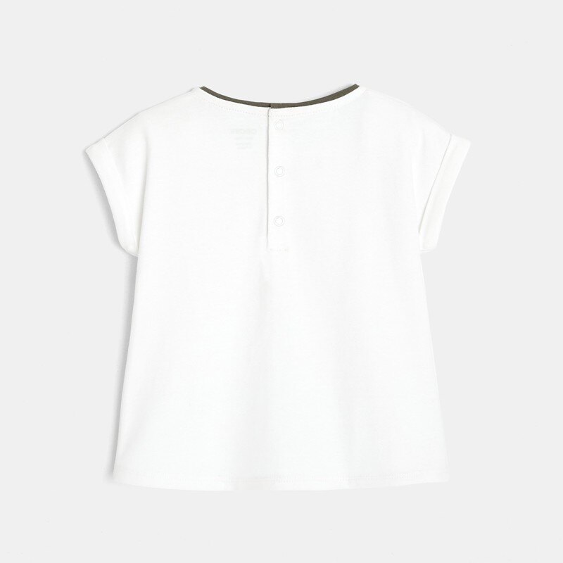 T-shirt à motif tortues blanc bébé fille Blanc