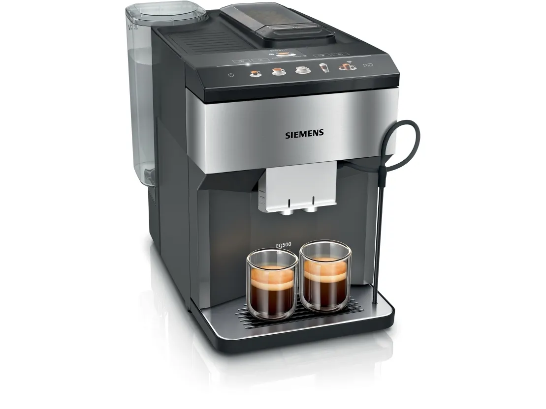Siemens EQ.500 classic TP516RX3 - Automatisk kaffemaskine med mælkeskummer - 15 bar - rustfrit stål/sort