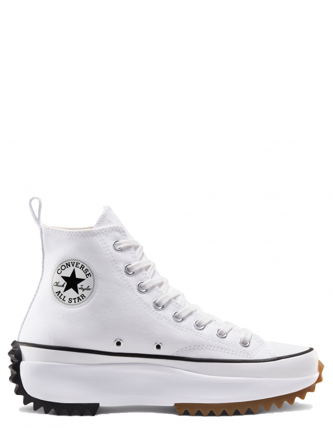 converse sneakers compensées montantes femme run star hike hi blanc