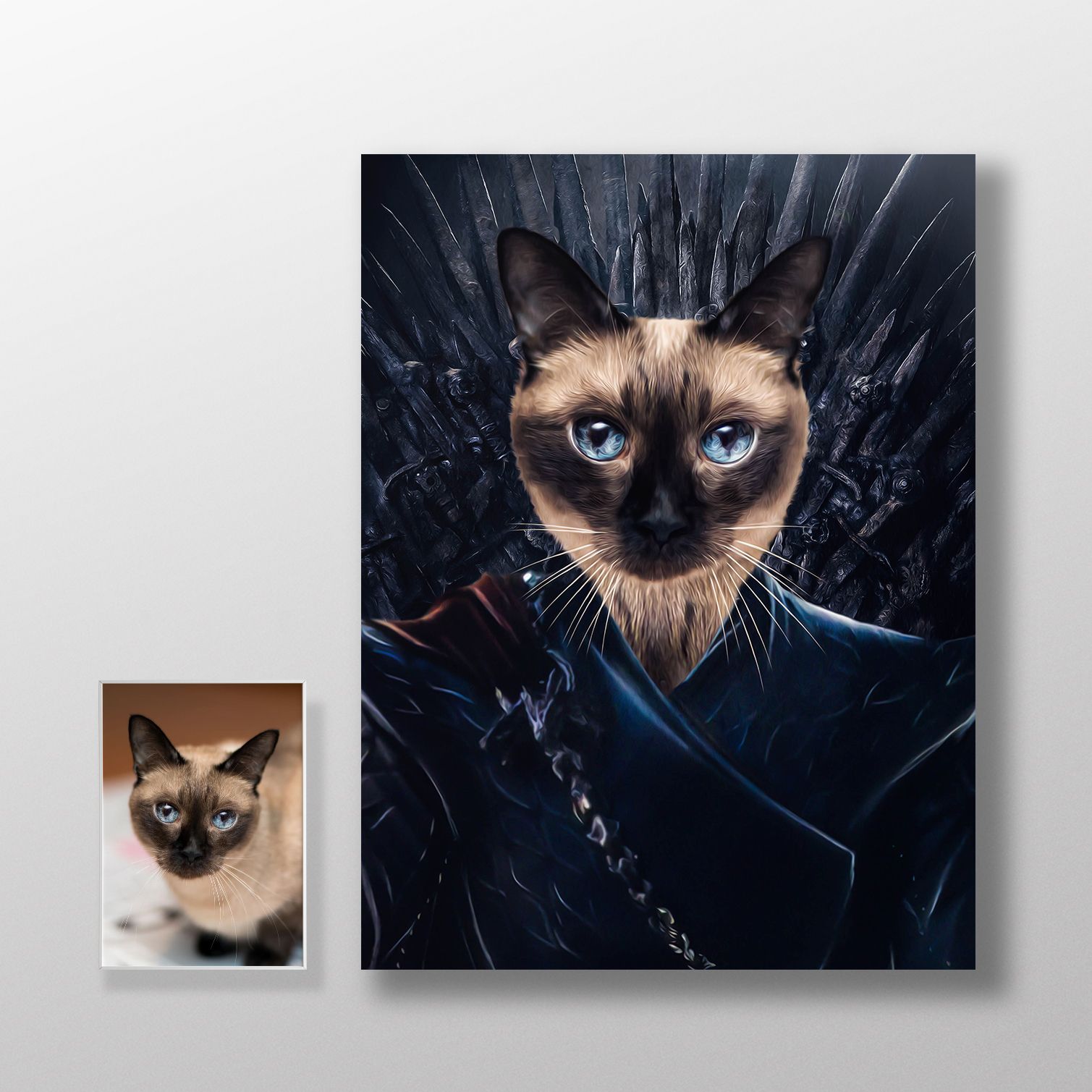 Retrato personalizado em tela de animal de estimação da Daenerys Targaryen - Pet Story