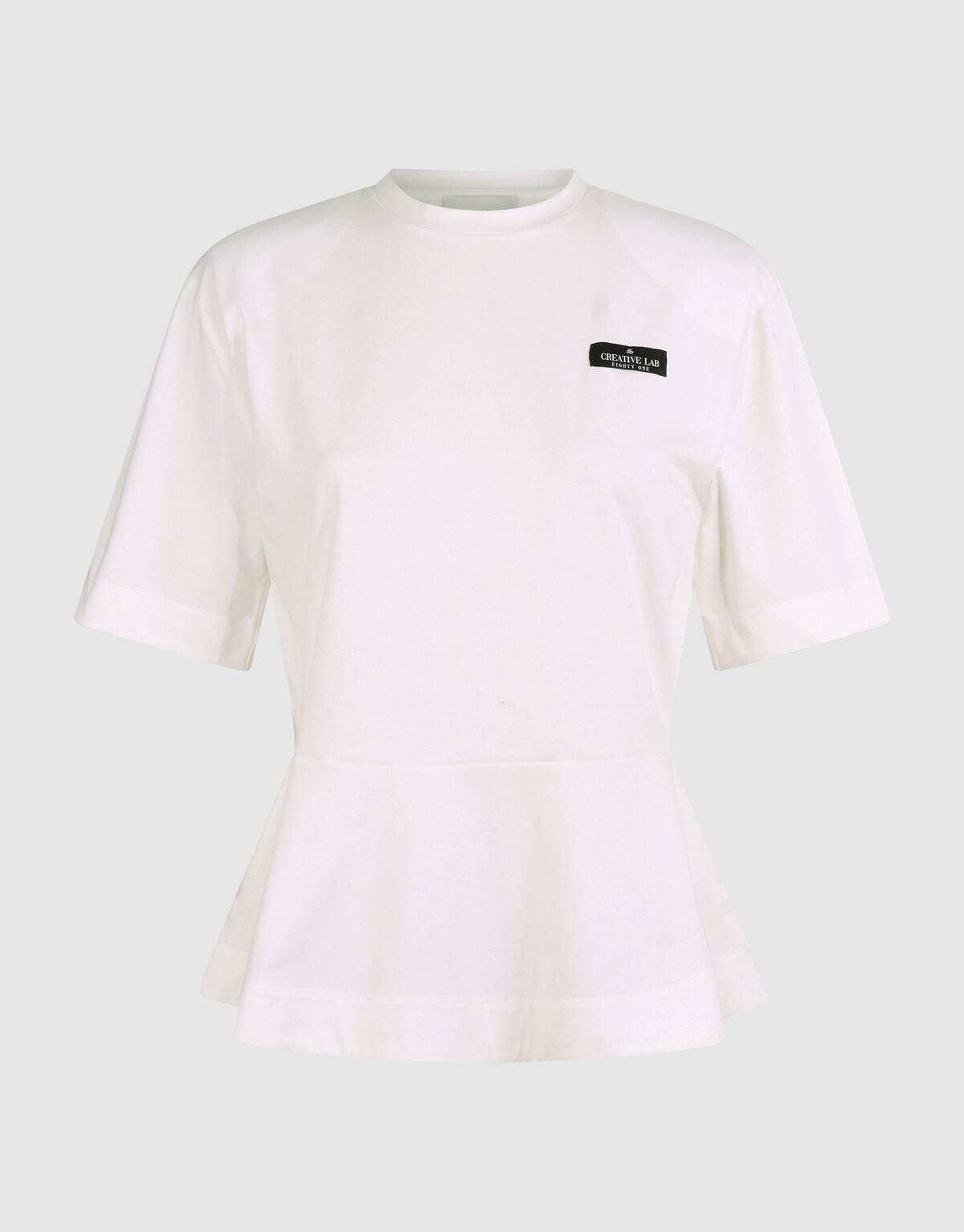 Peplum T-shirt Wit