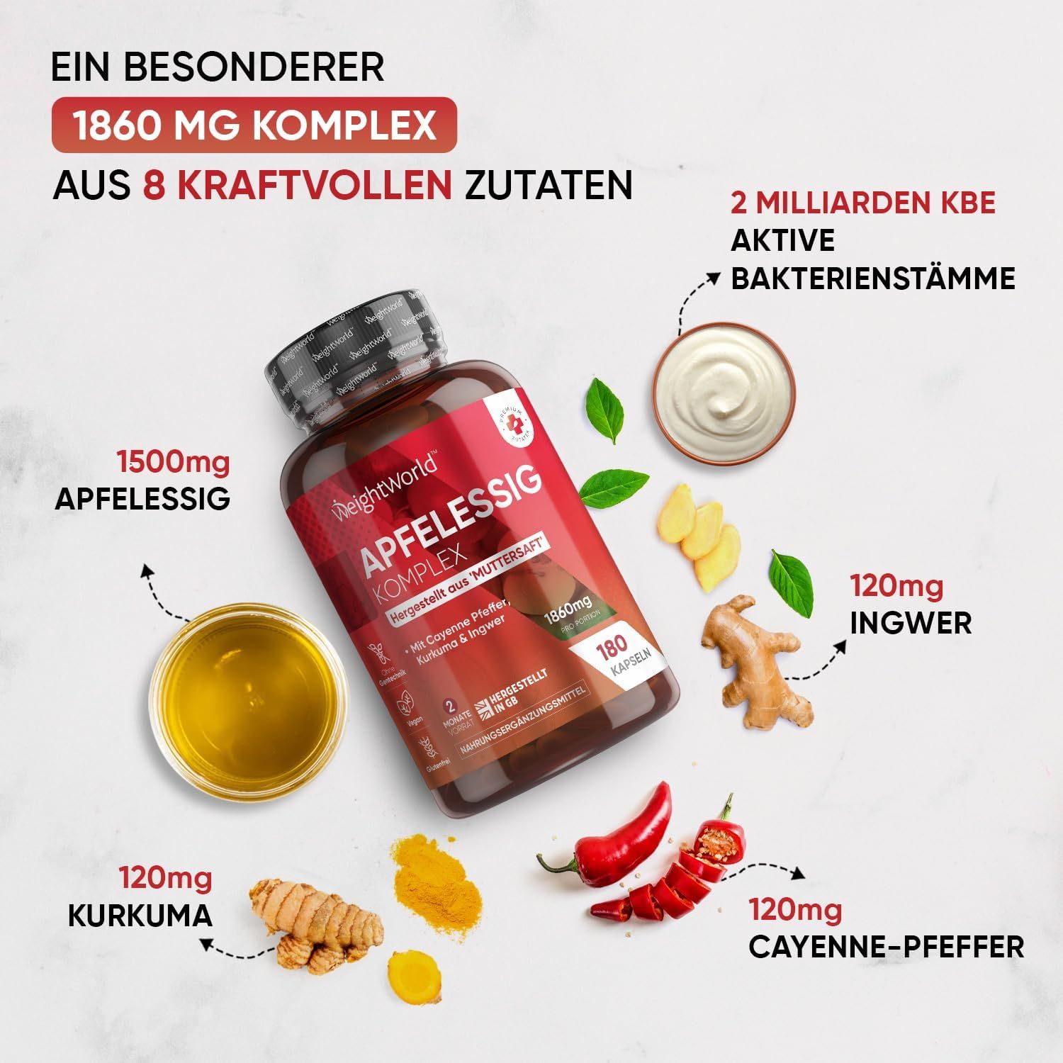 WeightWorld Apfelessig Kapseln