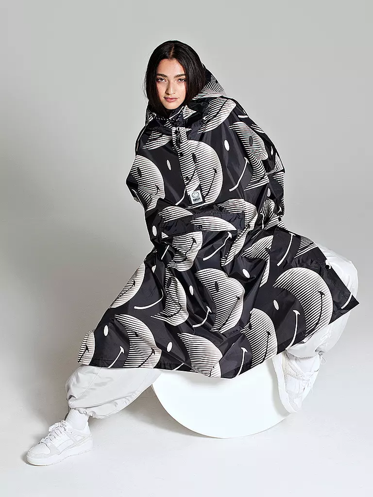 RAINKISS Regenjacke - Regenponcho HALF MOON SMILE schwarz