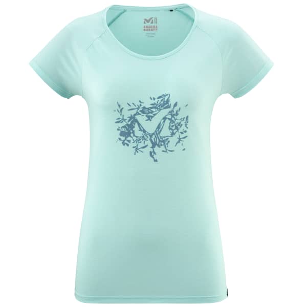 T-shirt randonnée MILLET IMJA WOOL PRINT TS SS W ARUBA BLUE