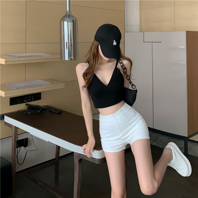 JOWI - Hoge taille effen hotpants