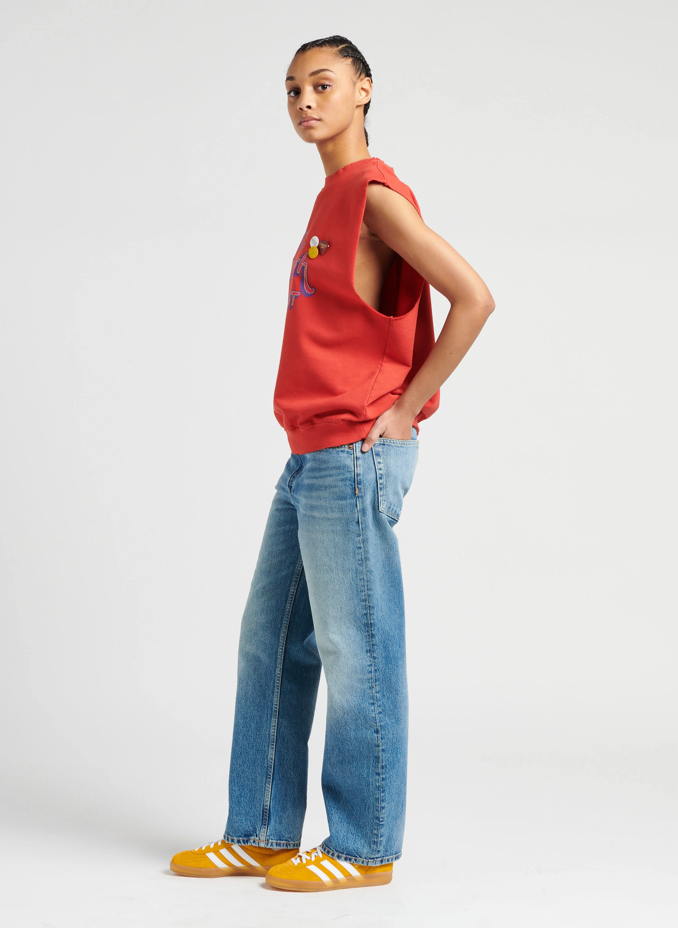 90S LOW SLUNG - Jean boyfriend en coton| Jean Délavé