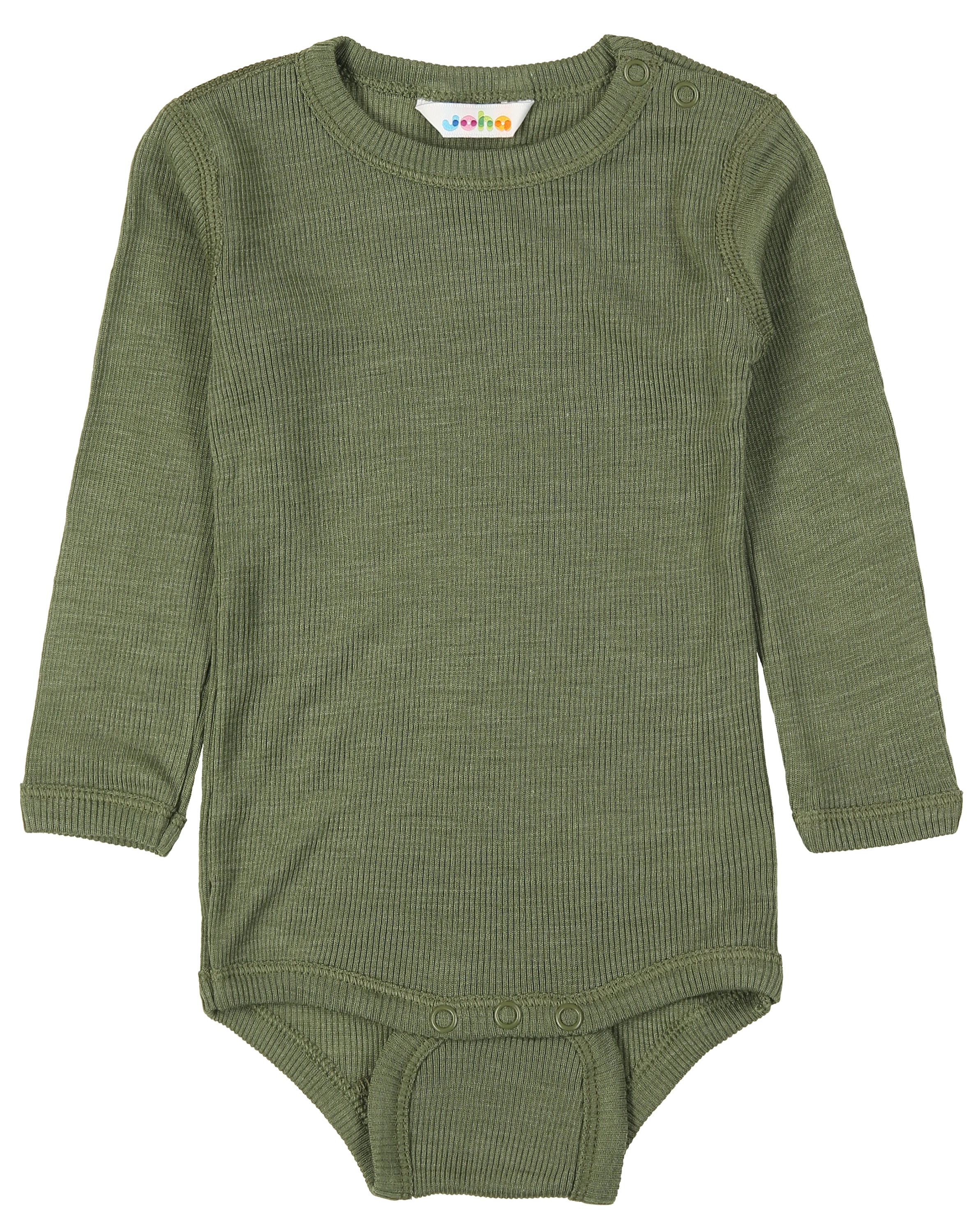 Langarm-Body 621 - WOOL in dark sage
