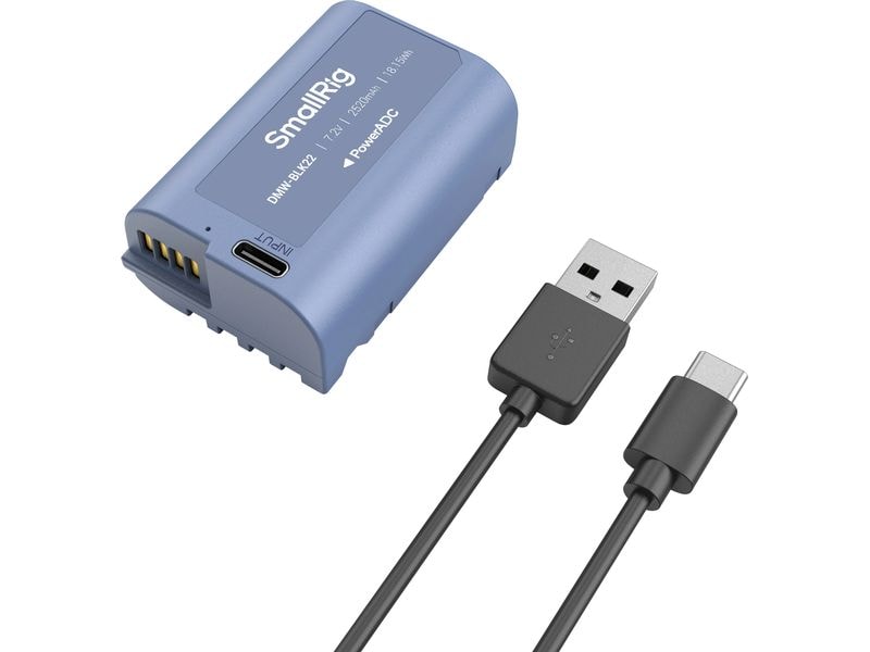 Smallrig Digitalkamera-Akku DMW-BLK22 USB-C Blau USB-C aufladbarer Kamera-Akku