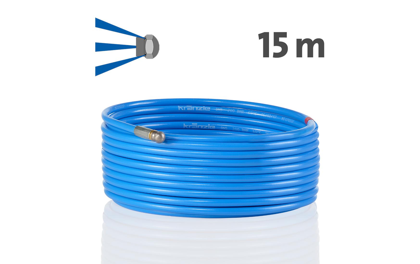 Rohrreiniger 15 m, mit Düse<br>Rohrreinigungsschlauch