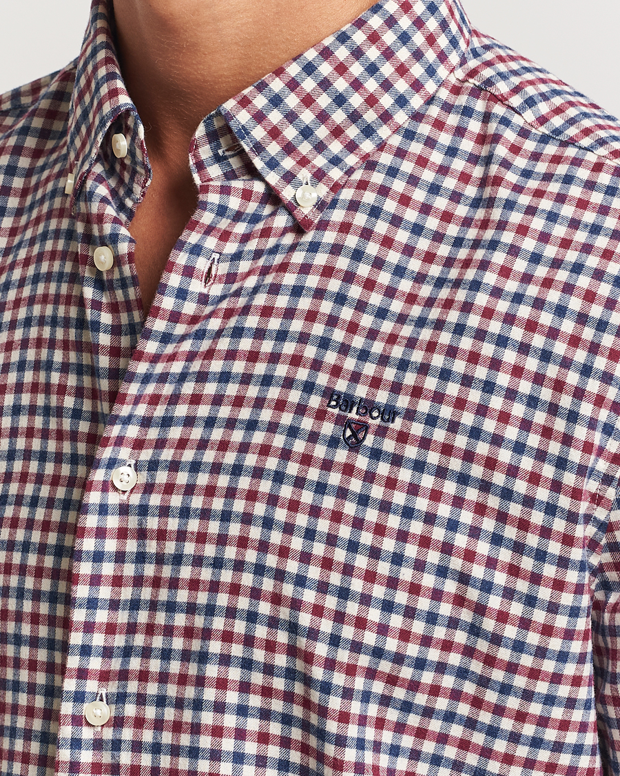Barbour Lifestyle Finkle Gingham Flannel Shirt Merlot