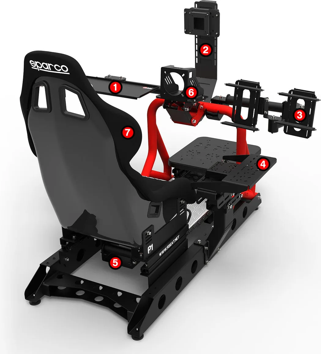 rSeat P1 Rouge Sièges simulation gaming