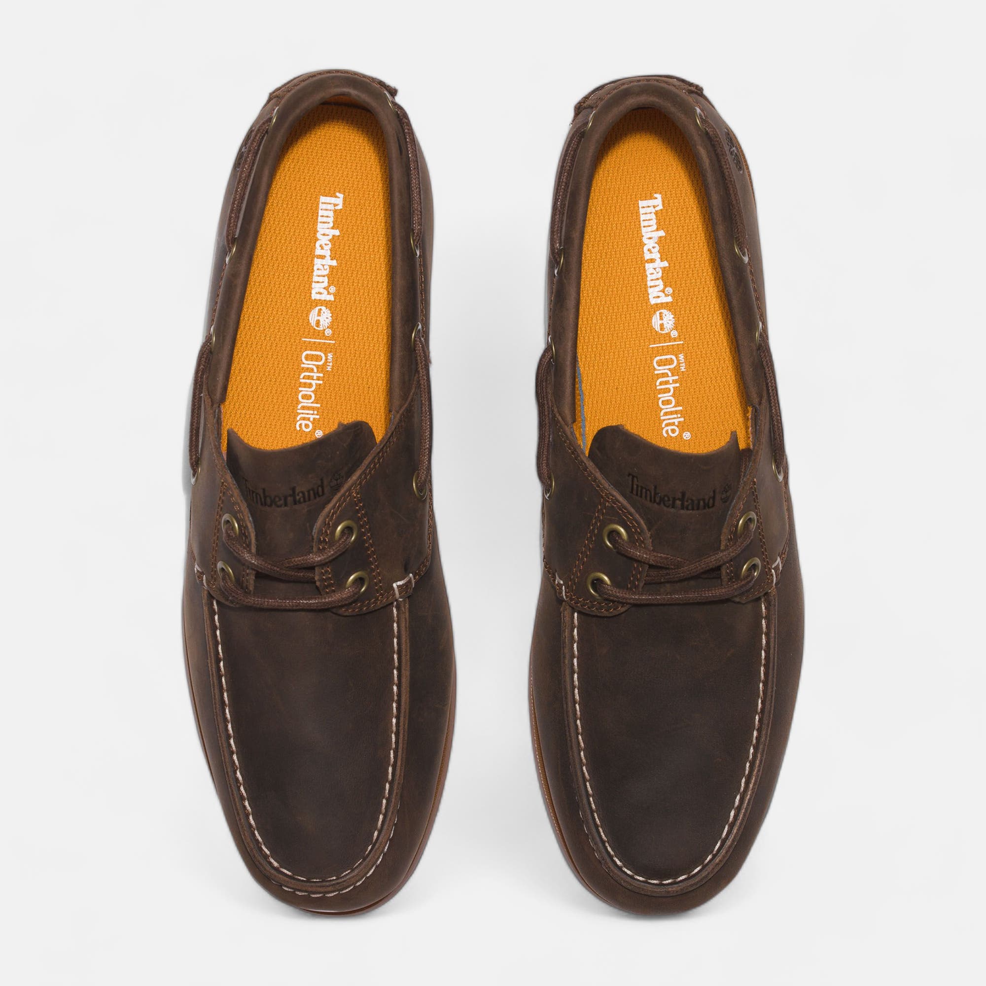 Chaussures bateau Homme en cuir marron
