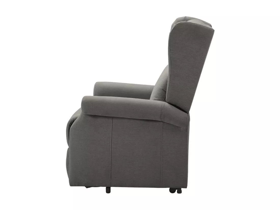 Fauteuil de relaxation et releveur électrique 2 moteurs tissu Agora-Couleur Gris foncé