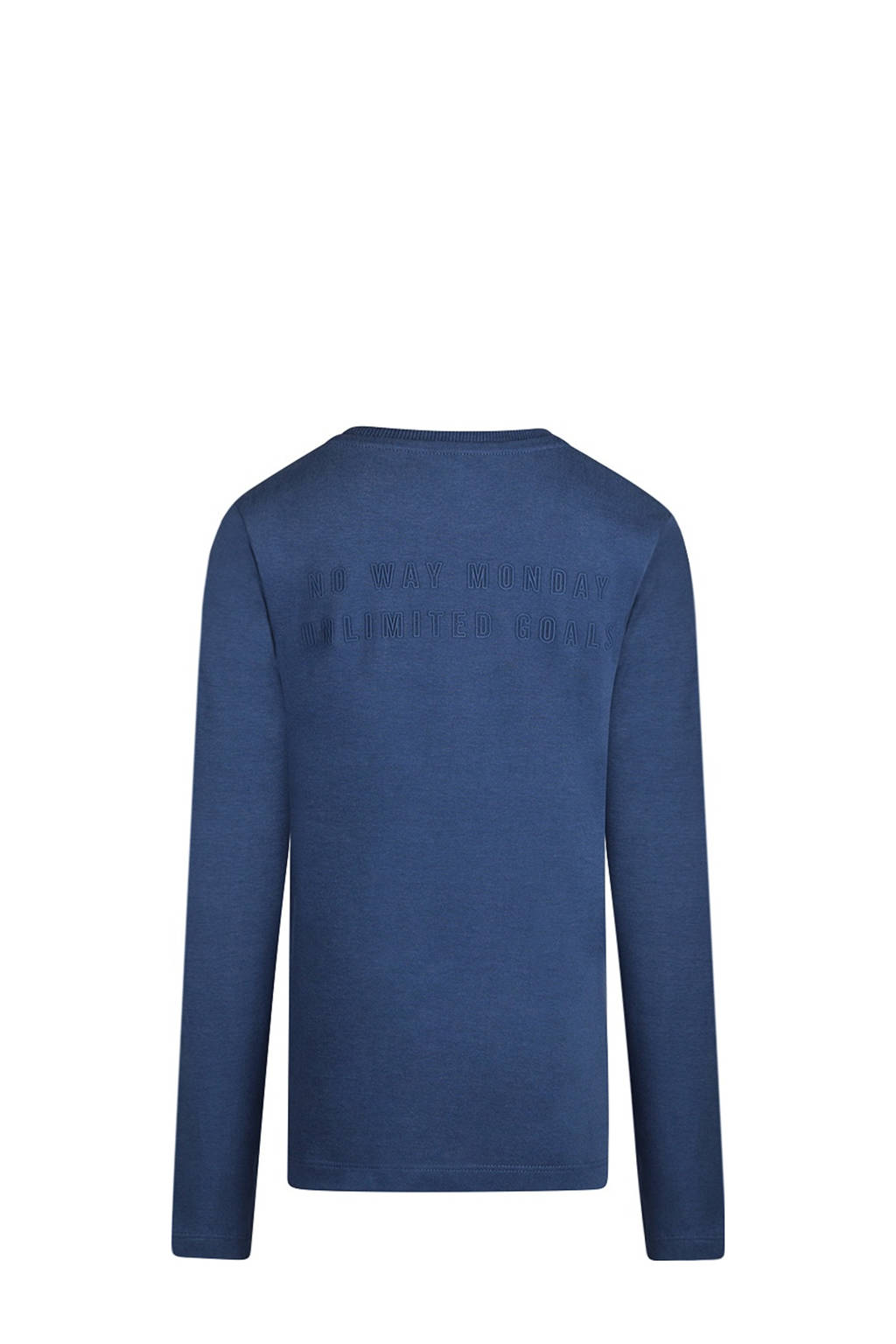 No Way Monday longsleeve kobalt blauw