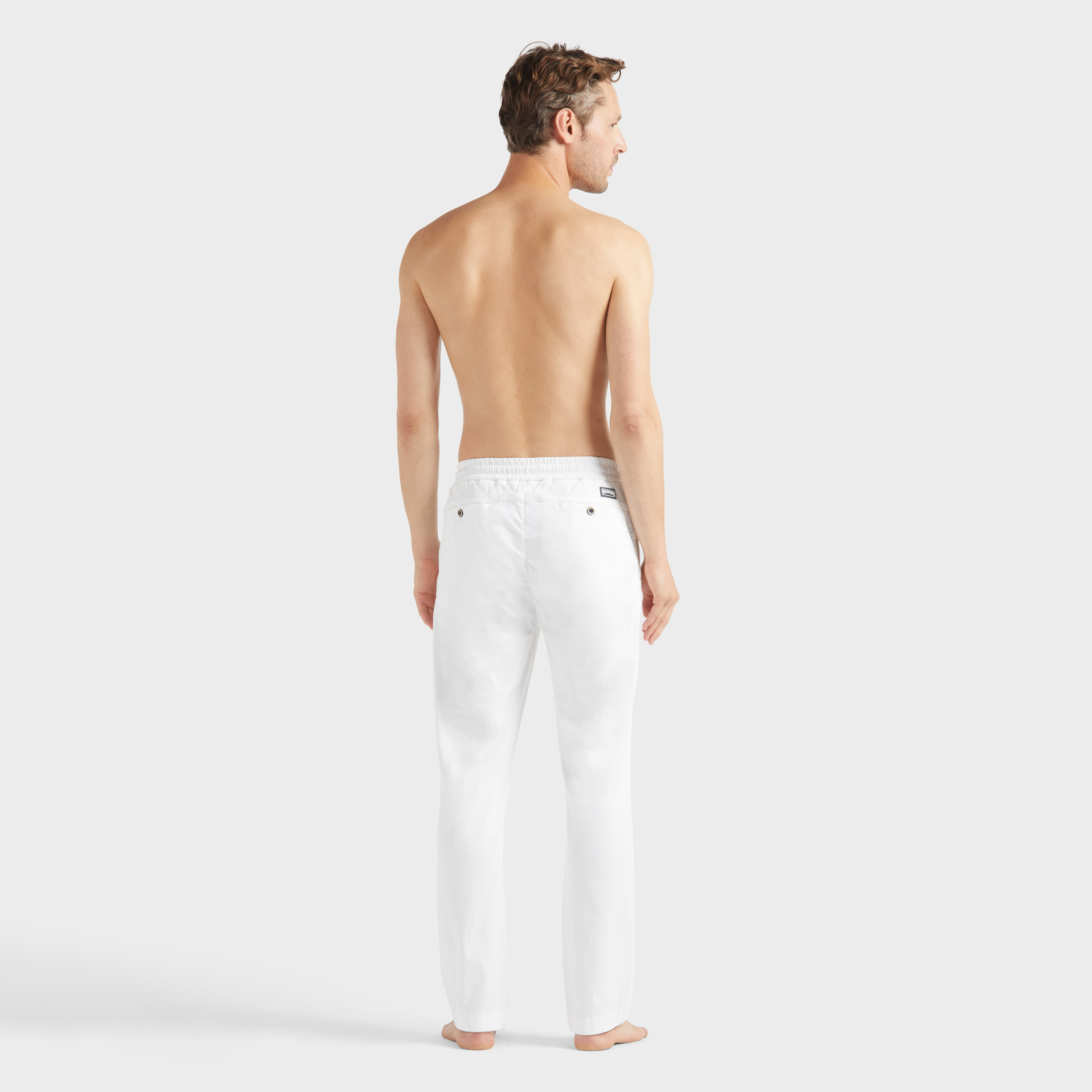Pantalon taille élastique homme en Tencel Satin