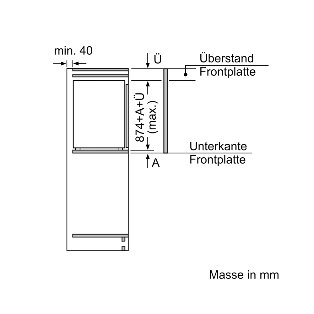 Bosch GIV21AFE0 Einbau-Gefrierschrank 96 Liter