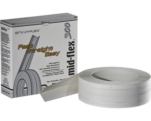 PROTEKTOR MID-FLEX 300 Hoekbeschermingsprofiel, met papier gelamineerd, voor gipsplaatbouw, voor pleisterdikte 1 mm, 30,5 m x 38 mm
