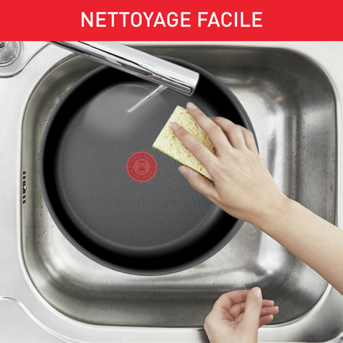 Ingenio authentic noir mouchete set de 3 casseroles 16/18/20cm (1,5/2,1/3l) + 1 poignée amovible induction