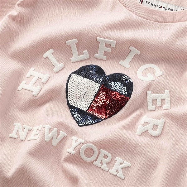 Køb Tommy Hilfiger Sequins Graphic T-Shirt Whimsy Pink