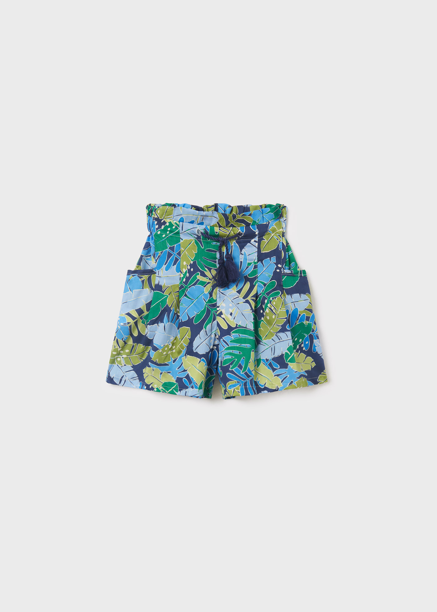 Calças culote estampadas em algodão para meninas