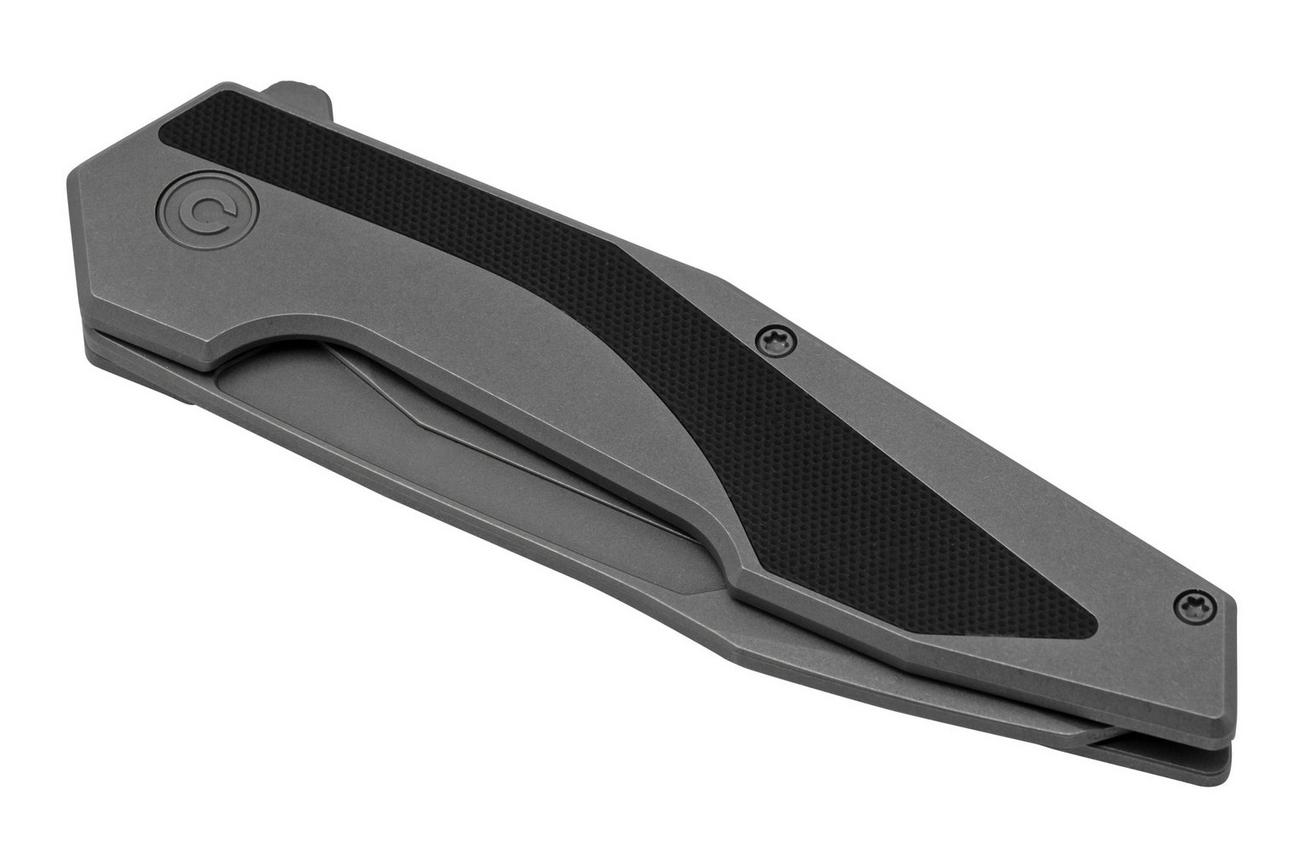 Civivi Hypersonic C22011-2 Gray Stainless, Black G10 zakmes, Gustavo T. Cecchini design