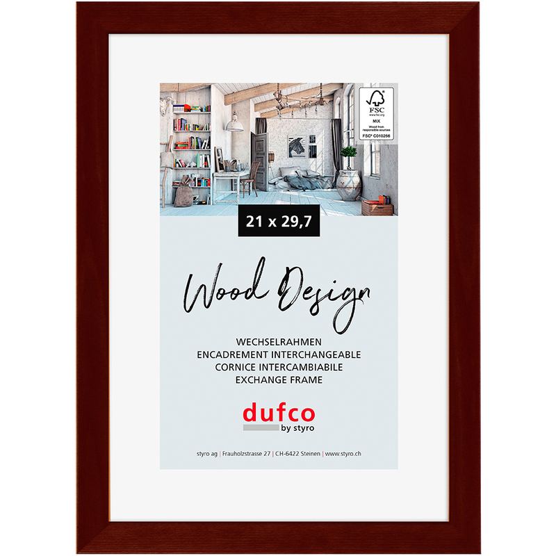 Dufco Bilderrahmen Toronto, 21 x 29.7 cm, mahagoni