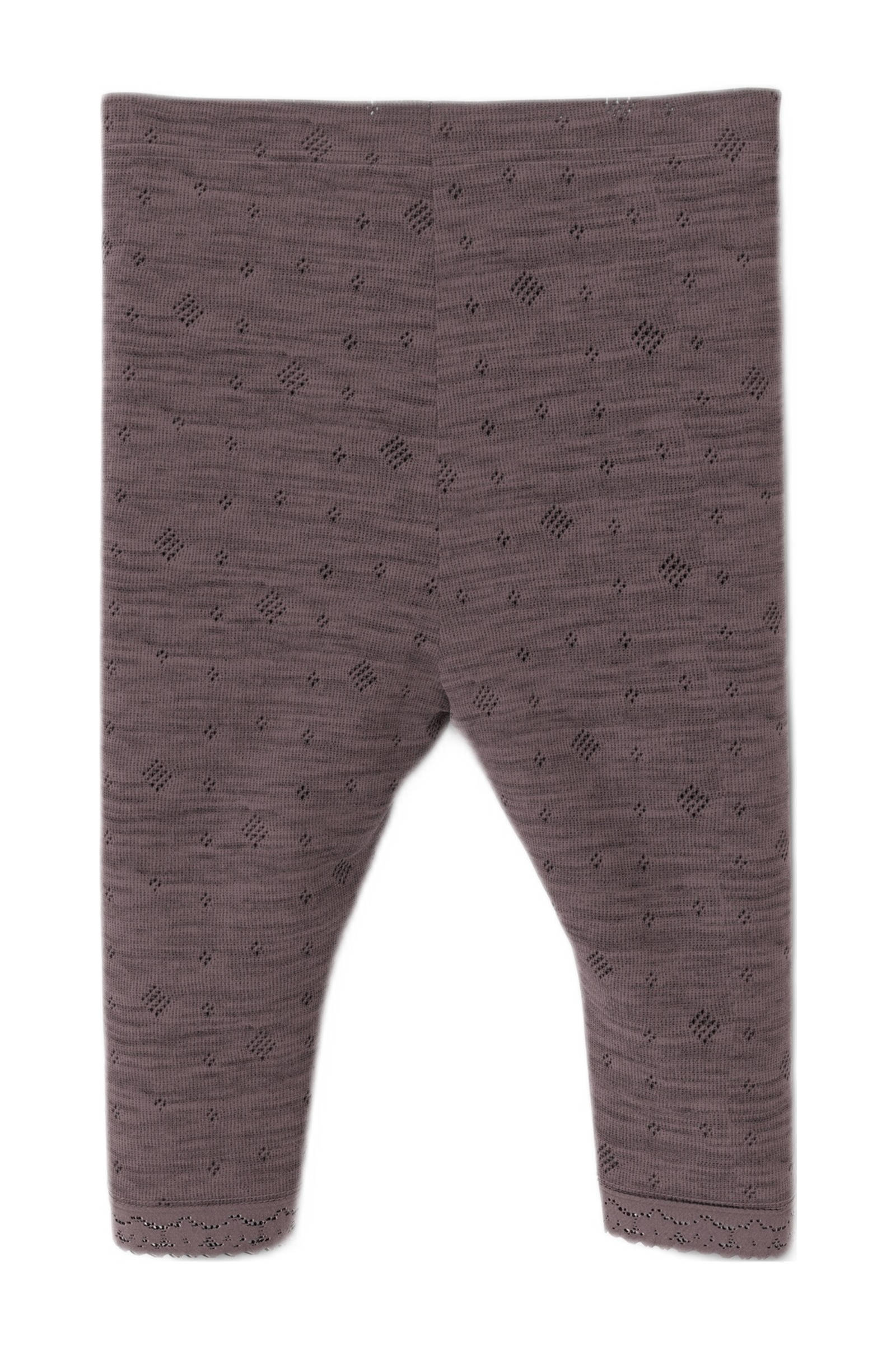 NAME IT baby slim fit legging NBFWANG van merinowol en all over print paars