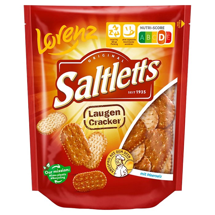 LORENZ Saltletts 150 g, Laugen Cracker