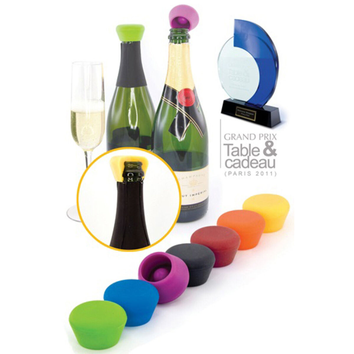 Champagnestoppere Silikon 2-pack
