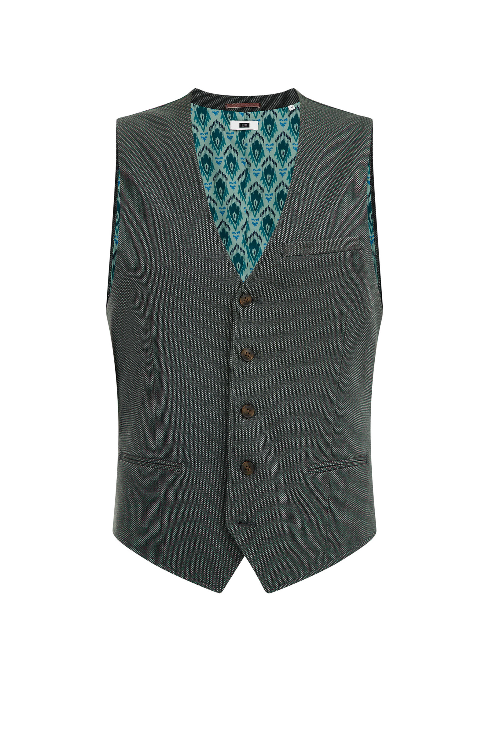 gilet met dessin WE Fashion Grijsgroen
