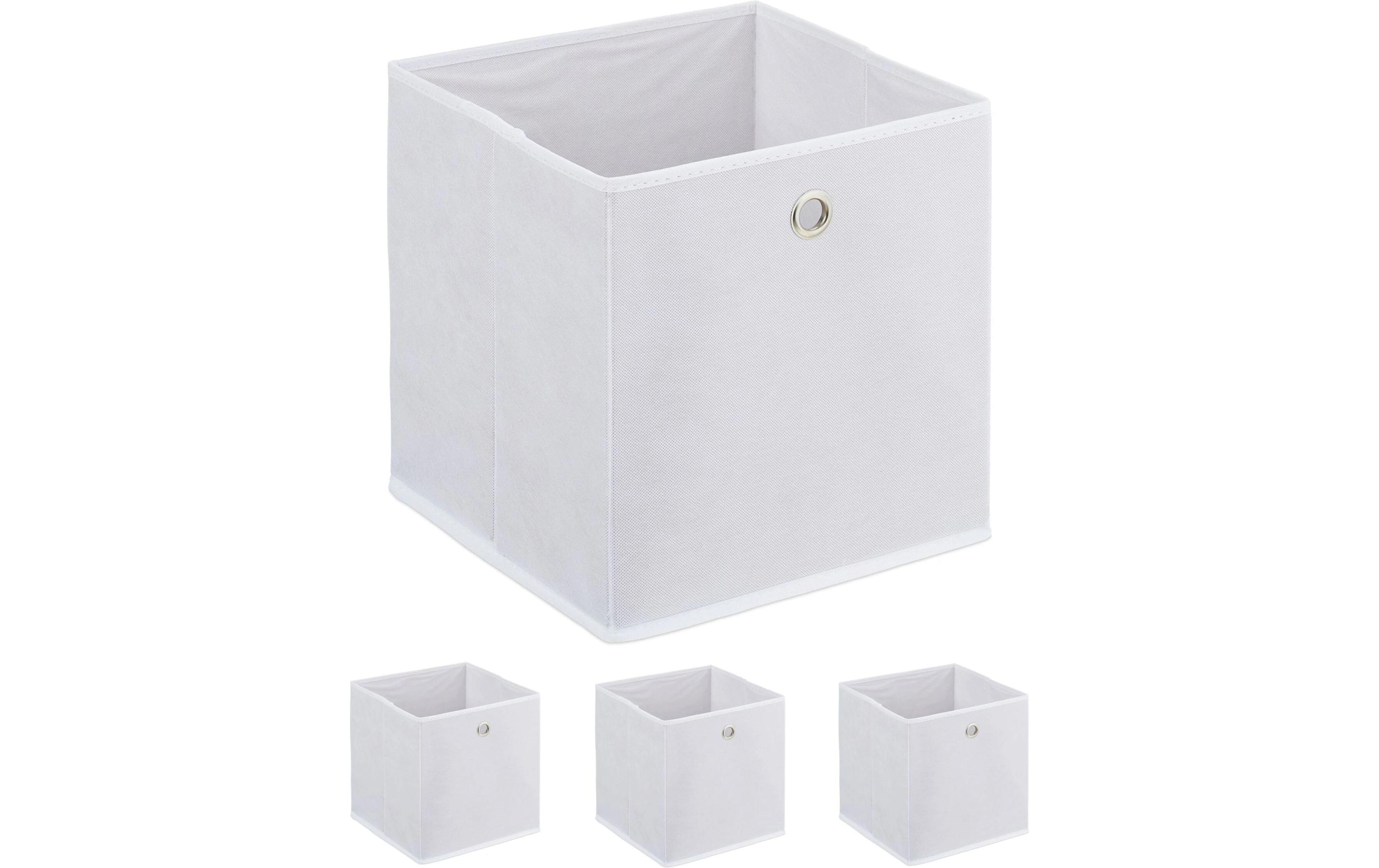 Aufbewahrungsbox 4er Set WeissRegalaufbewahrungsbox für das Kinderzimmer