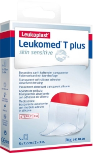 LEUKOMED T plus skin sensitive 5x7.2cm, 5 Stück