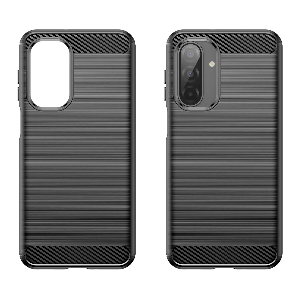 Samsung Galaxy A17 Gummi Case Schutzhülle Carbon Look - Schwarz