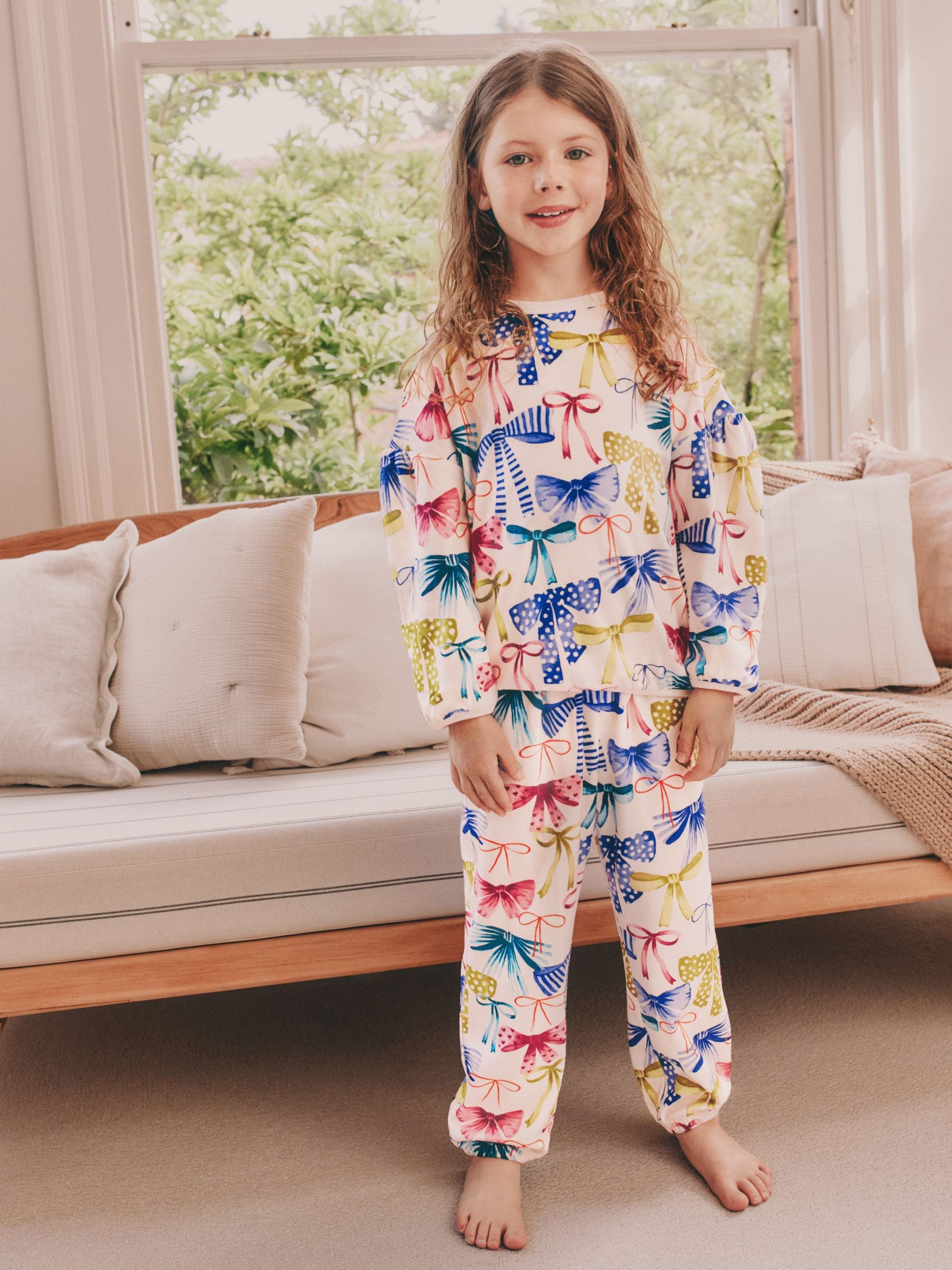 Meerkleurige Strik Print - Behaaglijke fleece pyjama (9 mnd-16 jr)