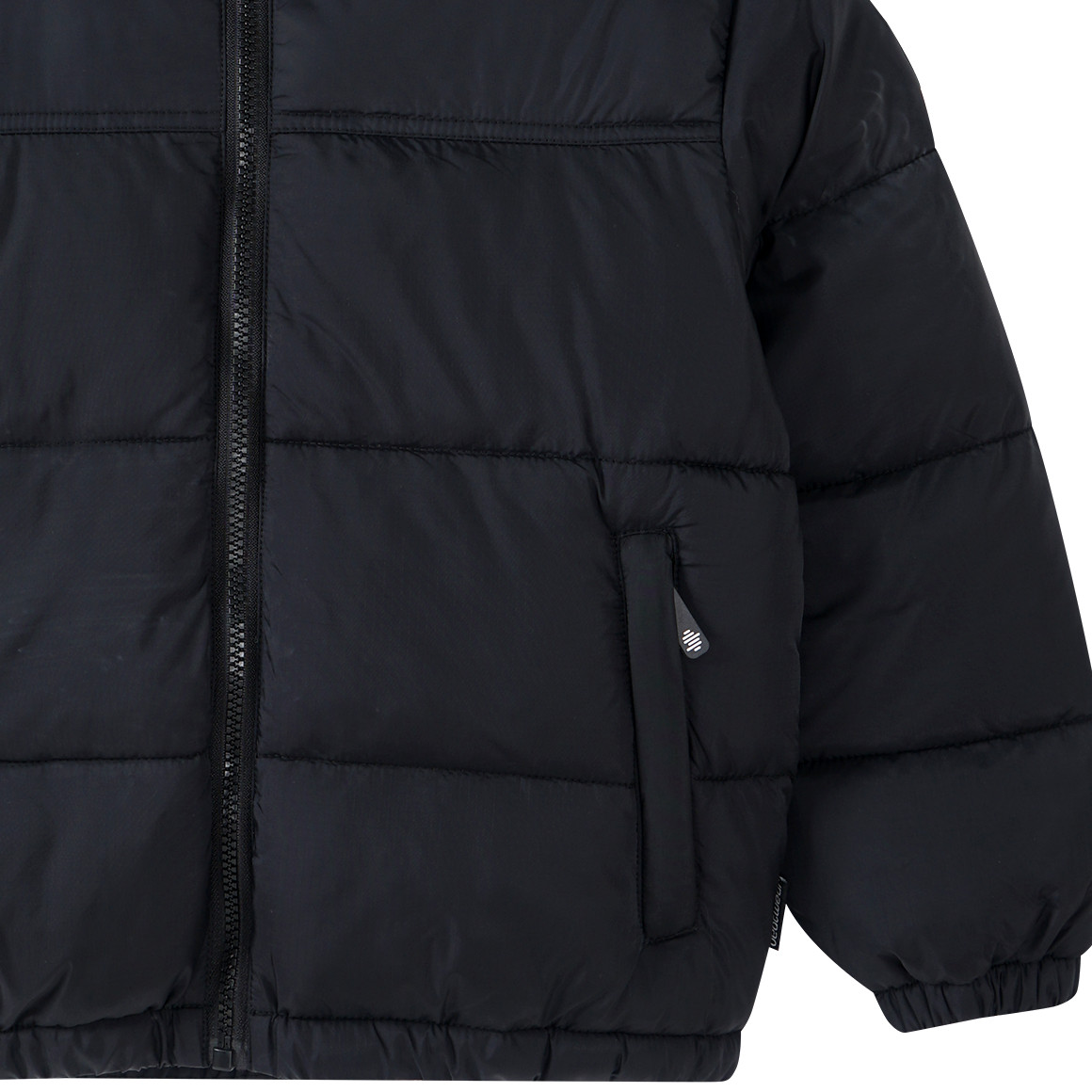 Beatwear Jungen Pufferjacke in Unifarben schwarz